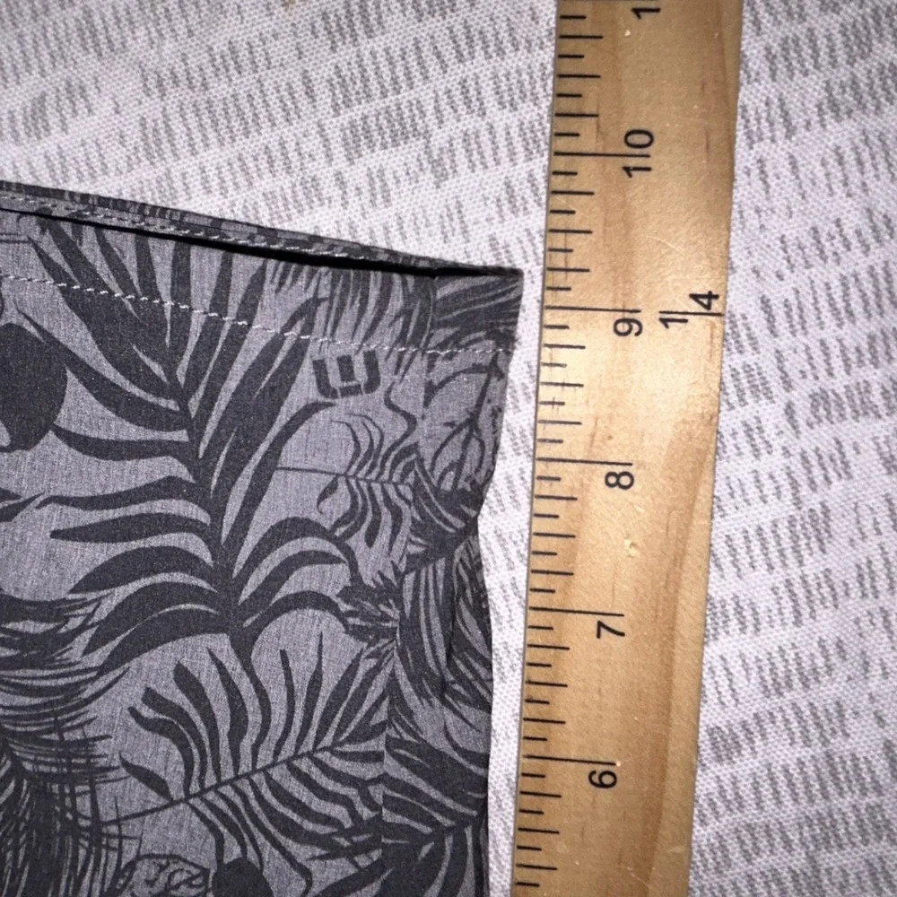 Travis Mathew Board Shorts Mens 34 Gray Floral Hawaiian Pockets 9